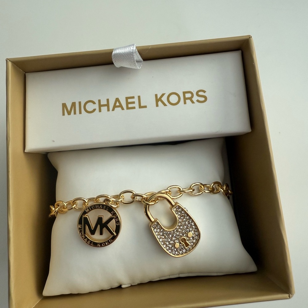 Michael Kors Gold Bracelet with Crystal Accents